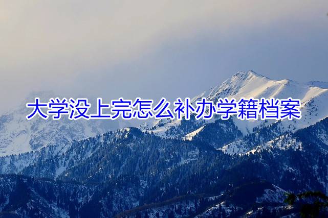 大学没上完怎么补办学籍档案