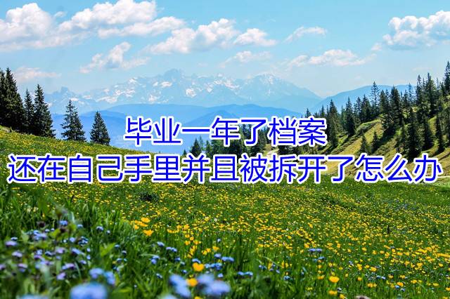 毕业一年了档案还在自己手里并且被拆开了怎么办