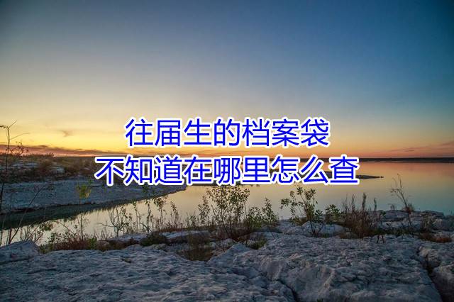 往届生的档案袋不知道在哪里怎么查