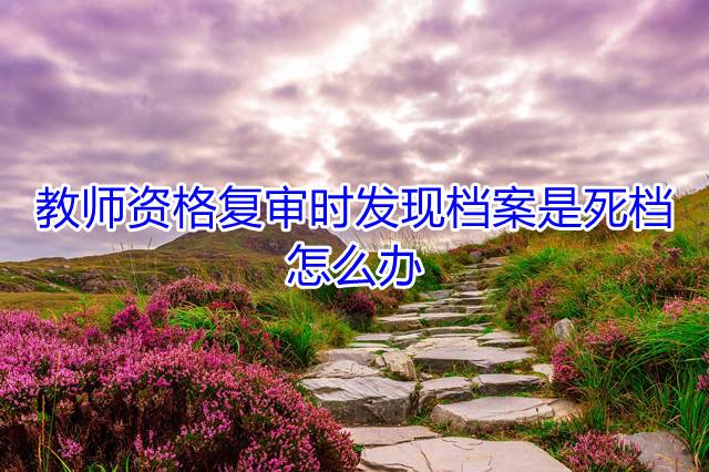教师资格复审时发现档案是死档怎么办