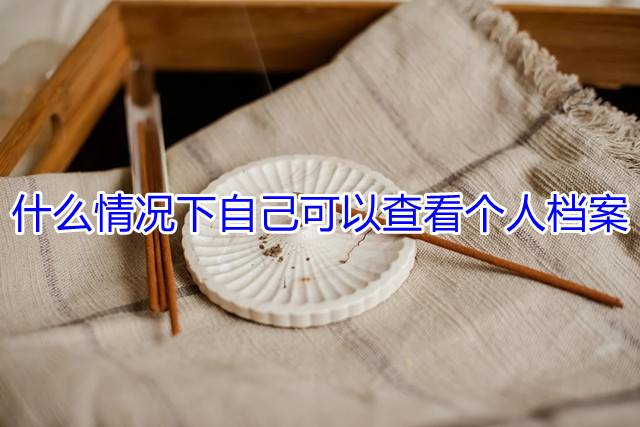 什么情况下自己可以查看个人档案