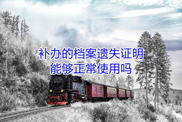 补办的档案遗失证明能够正常使用吗