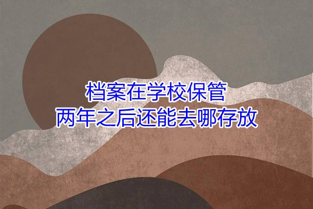 档案在学校保管两年之后还能去哪存放