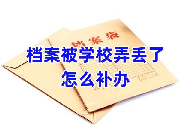 档案被学校弄丢了怎么补办，学校有责任吗