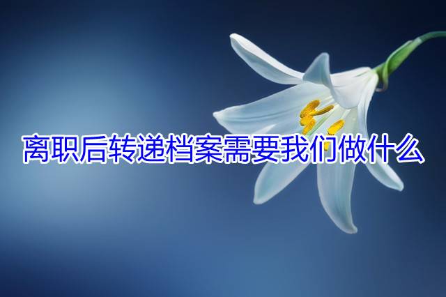 离职后转递档案需要我们做什么