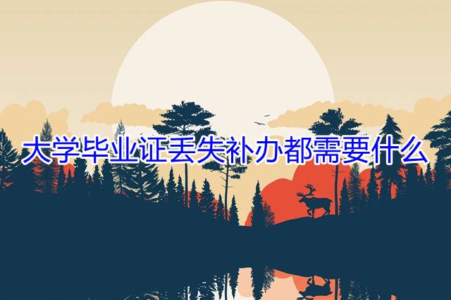 大学毕业证丢失补办都需要什么