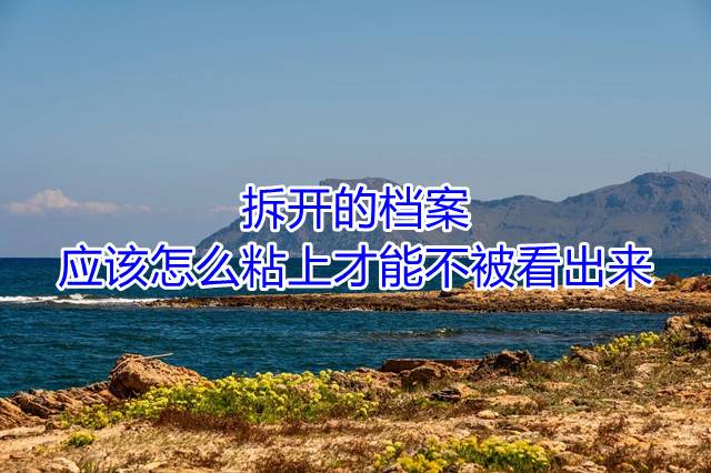 拆开的档案应该怎么粘上才能不被看出来