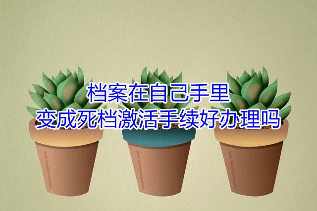 档案在自己手里变成死档激活手续好办理吗