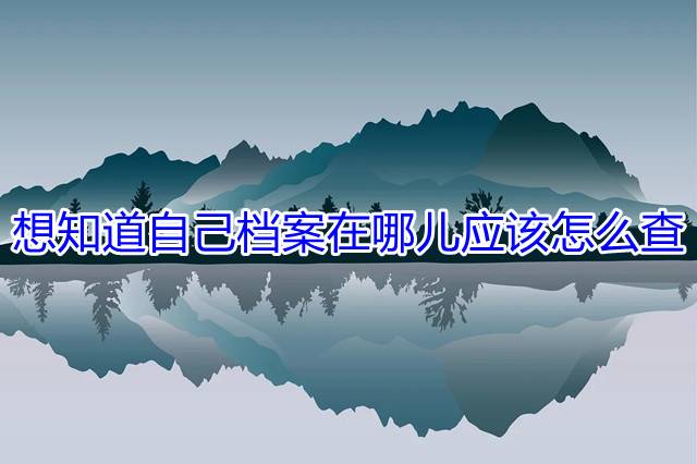 想知道自己档案在哪儿应该怎么查