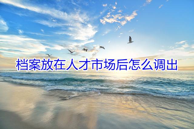 档案放在人才市场后怎么调出