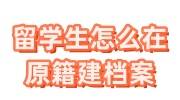 留学生怎么在原籍建档案