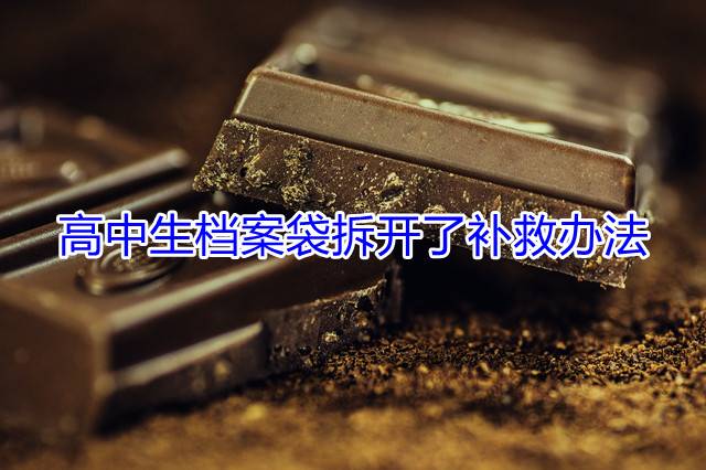 高中生档案袋拆开了补救办法