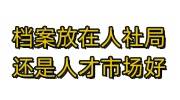 档案放在人社局还是人才市场比较好，有什么用