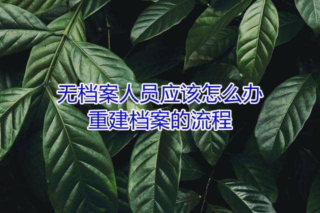 无档案人员应该怎么办，重建档案的流程