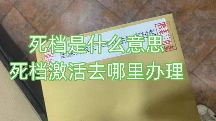 死档是什么意思，死档激活去哪里办理