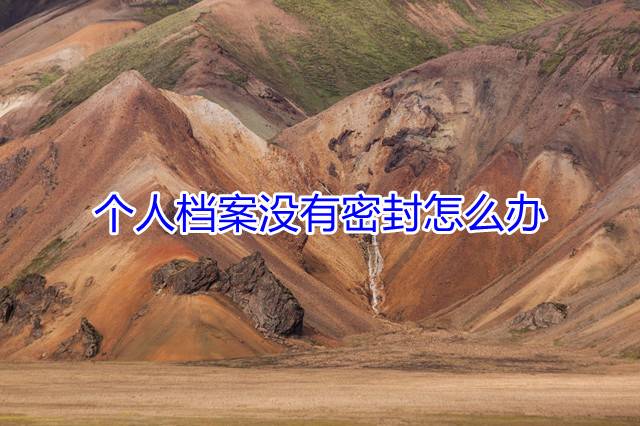 个人档案没有密封怎么办