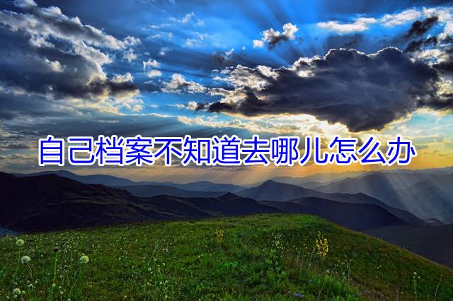 自己档案不知道去哪儿怎么办