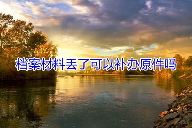 档案材料丢了可以补办原件吗