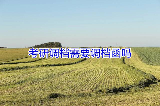 考研调档需要调档函吗