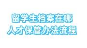 留学生档案在哪里查怎么查，放到人才市场保管的办法流程