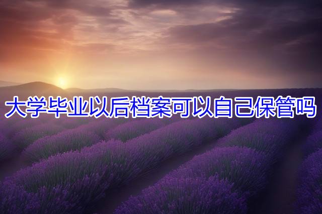 大学毕业以后档案可以自己保管吗