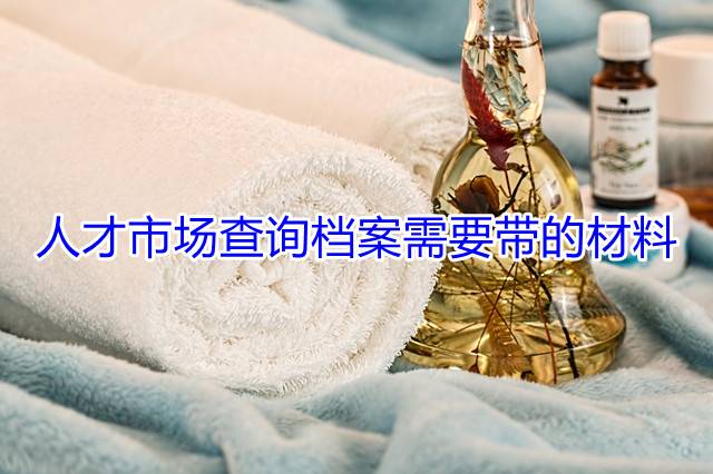 人才市场查询档案需要带的材料