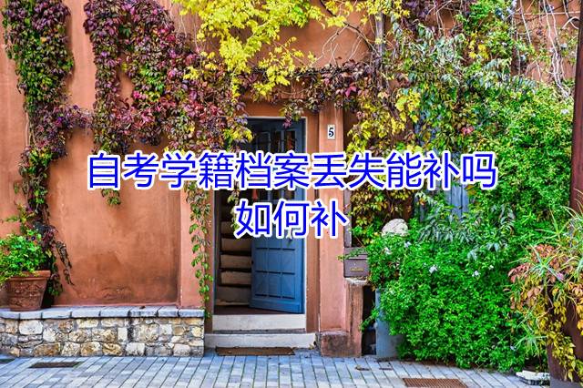 自考学籍档案丢失能补吗，如何补