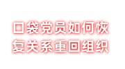 口袋党员如何恢复关系，重回组织