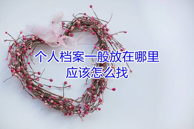 个人档案一般放在哪里，应该怎么找