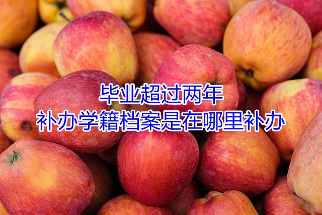 毕业超过两年补办学籍档案是在哪里补办