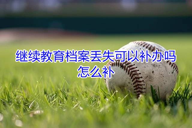 继续教育档案丢失可以补办吗，怎么补