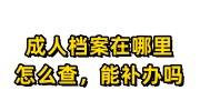成人档案在哪里怎么查，找不到丢了能补办吗
