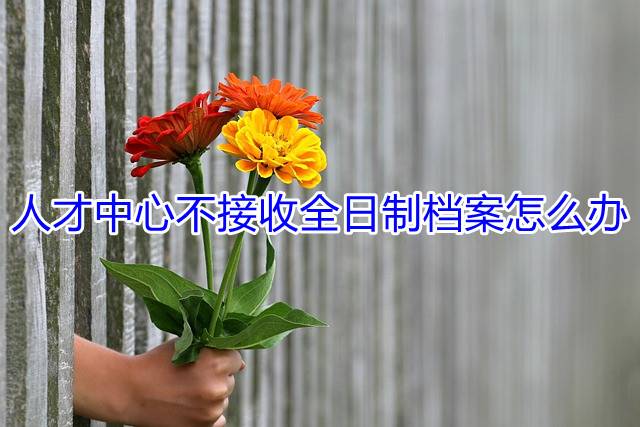人才中心不接收全日制档案怎么办