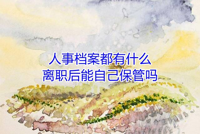 人事档案都有什么离职后能自己保管吗