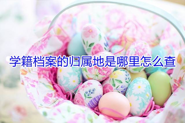 学籍档案的归属地是哪里怎么查