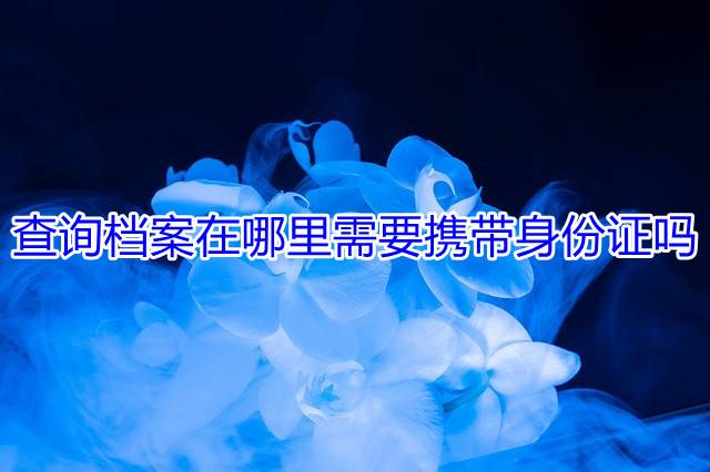 查询档案在哪里需要携带身份证吗