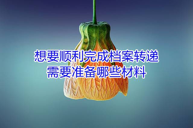 想要顺利完成档案转递需要准备哪些材料