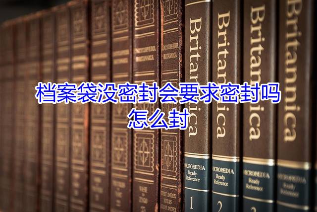 档案袋没密封会要求密封吗，怎么封