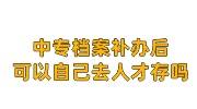 中专档案补办后可以自己去人才存吗，被拒收后需要存人才吗