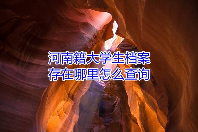 河南籍大学生档案存在哪里怎么查询