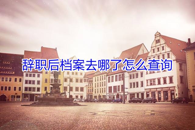 辞职后档案去哪了怎么查询
