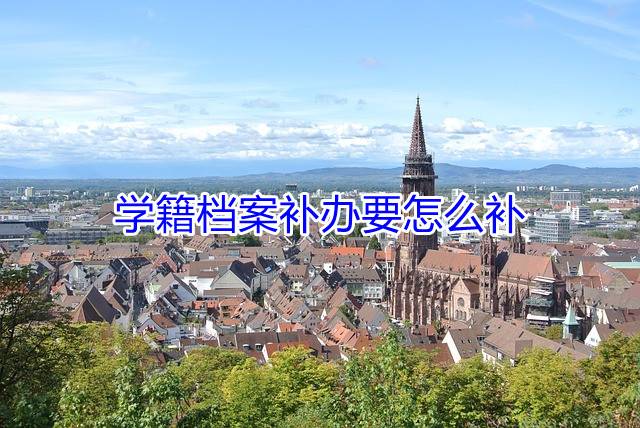 学籍档案补办要怎么补