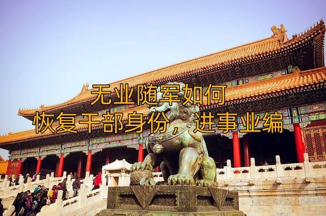 无业随军如何恢复干部身份，才可以进事业编