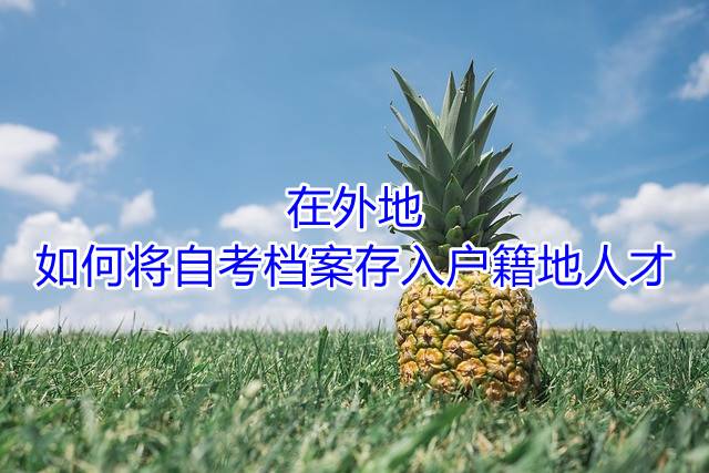 在外地，如何将自考档案存入户籍地人才