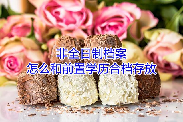 非全日制档案怎么和前置学历合档存放