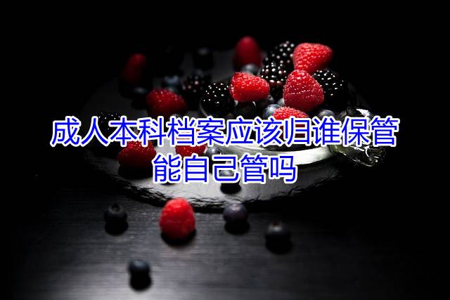 成人本科档案应该归谁保管，能自己管吗