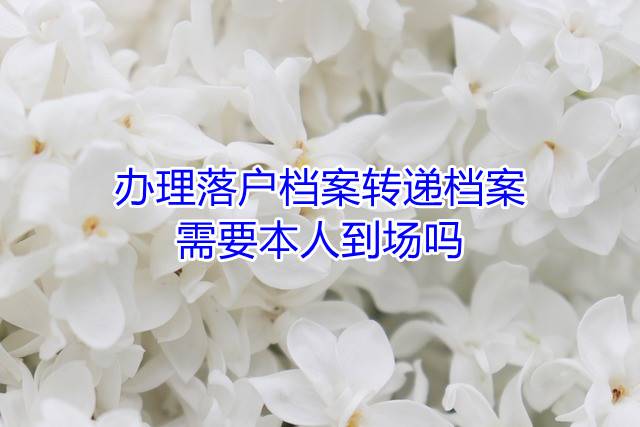 办理落户档案转递档案需要本人到场吗