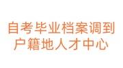 自考毕业档案怎么调到户籍地人才中心去，花钱吗