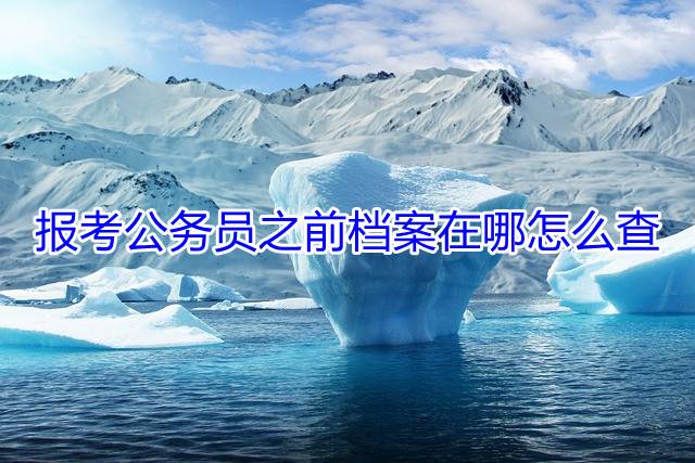 报考公务员之前档案在哪怎么查