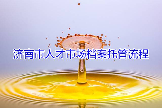 济南市人才市场档案托管流程